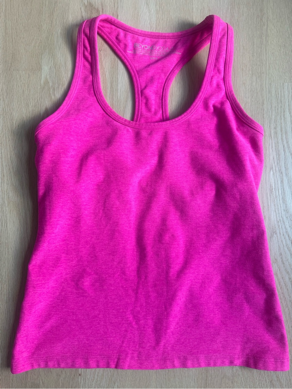 Beyond Yoga Neon Pink Racerback Tank Top